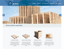 Tablet Screenshot of debackerpallets.com